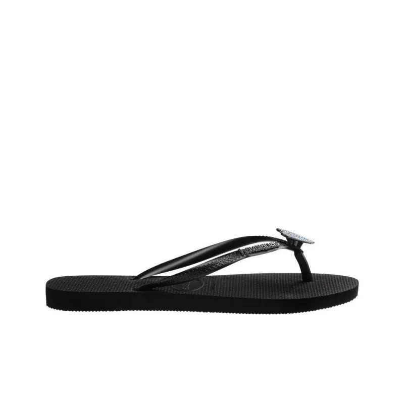 Havaianas Slim Rubber Sole Slip-Resistant Flip Flops Women's Black-1