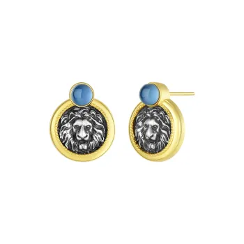 DESIGN CIRCLES S925 Silver Stud Earrings Women's