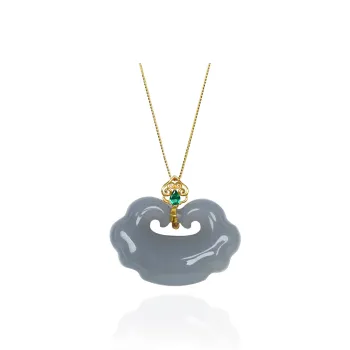 CUIYOUSHIJIA Hetian Jade Pendants Smoky Purple Women's