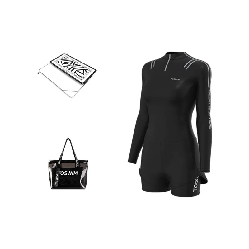 TOSWIM Swim Set Vacation Three Piece Set Women's Original Sea Aurora-0
