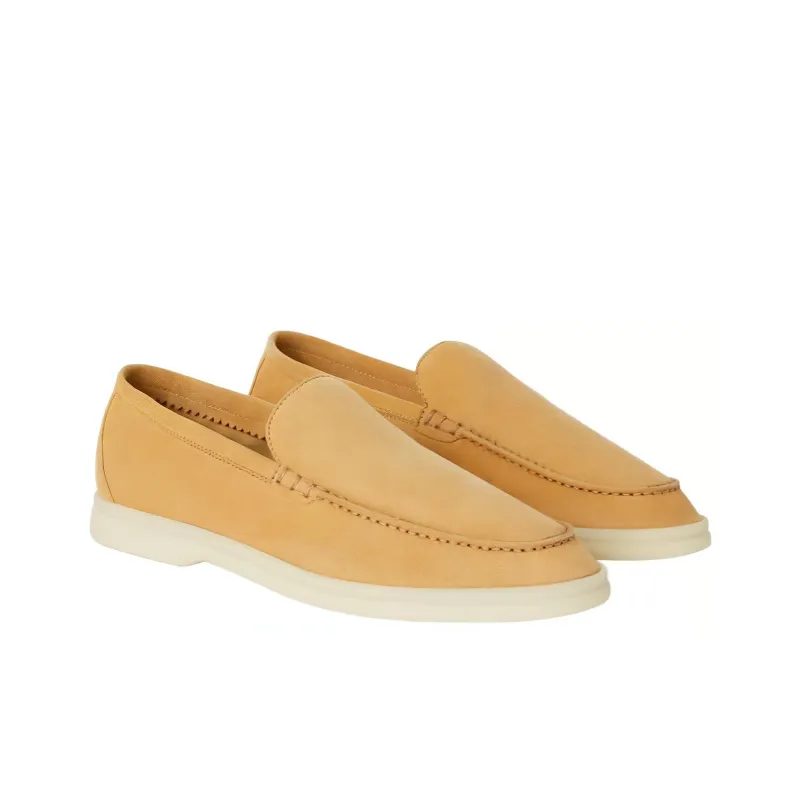 Loro Piana Summer Walk Loafers Women's Beige Yellow-2