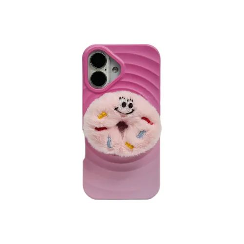 Wei Xin Acrylic Material Pink Donut Magnetic Stand Phone Cases Compatible With IPhone 16/15 Pro Max/Apple 13/14 Pro/Max