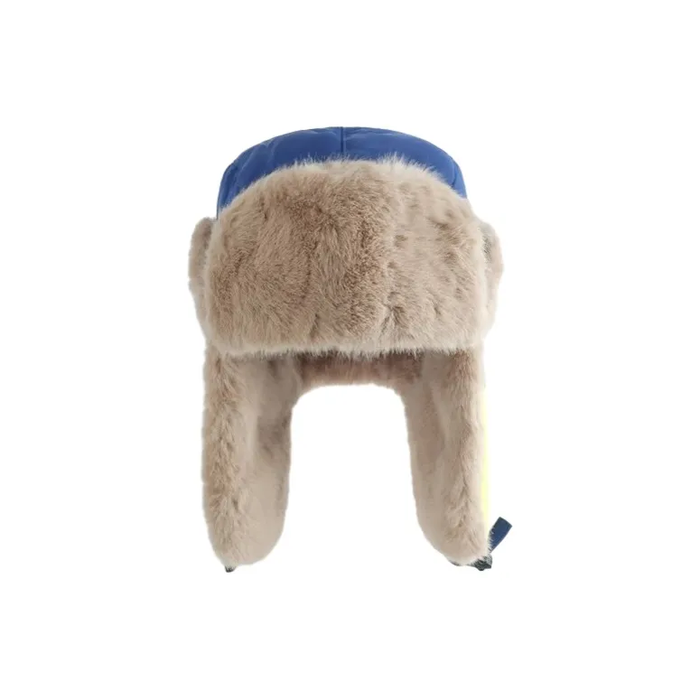 FREE RABBITⅡ Letter Embroidered Fashion Color Blocking Patchwork Ear Protection Cap Unisex-3