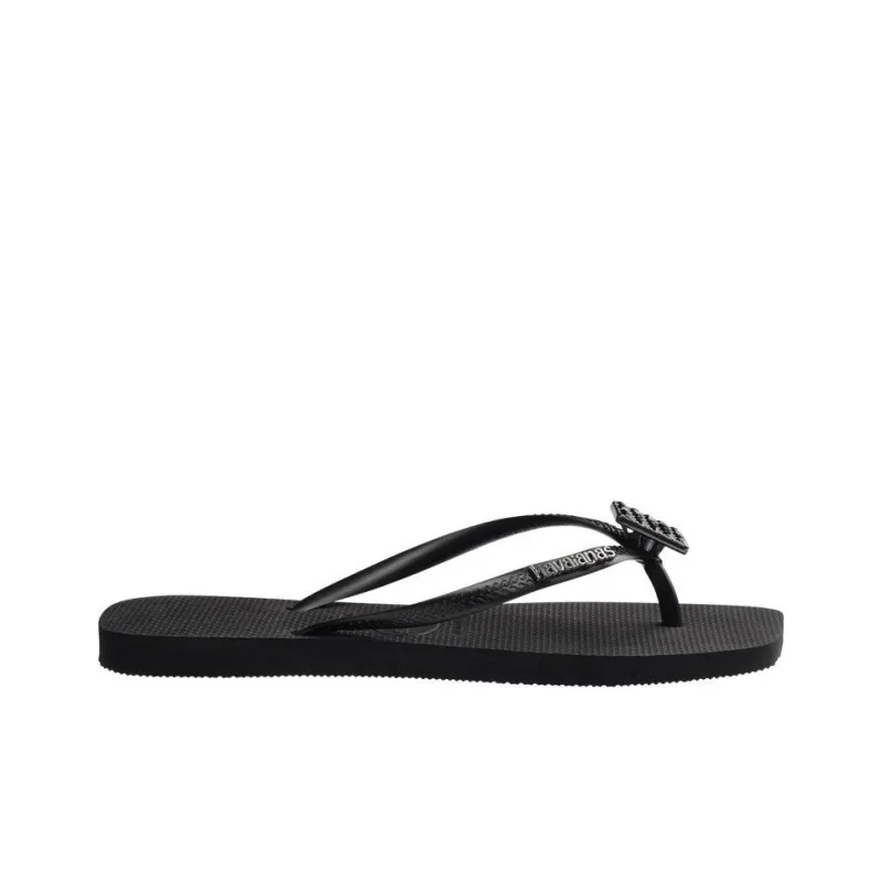 Havaianas Slim Abrasion-Resistant Flip Flops Women's Black-1