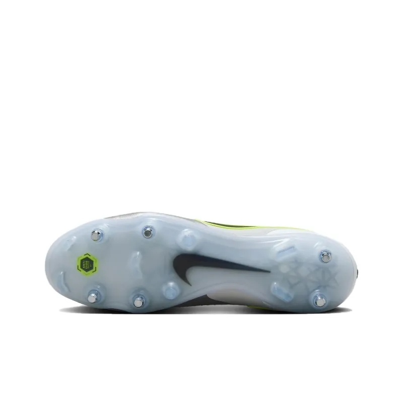 Nike Tiempo Legend 10 Anti-Slip Wear-Resistant Soccer Shoes Unisex Silver-3