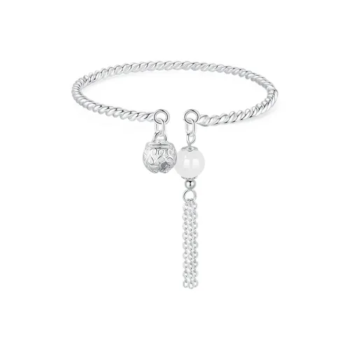 Huaying S999 Fine Silver Bangles Women's Good Luck