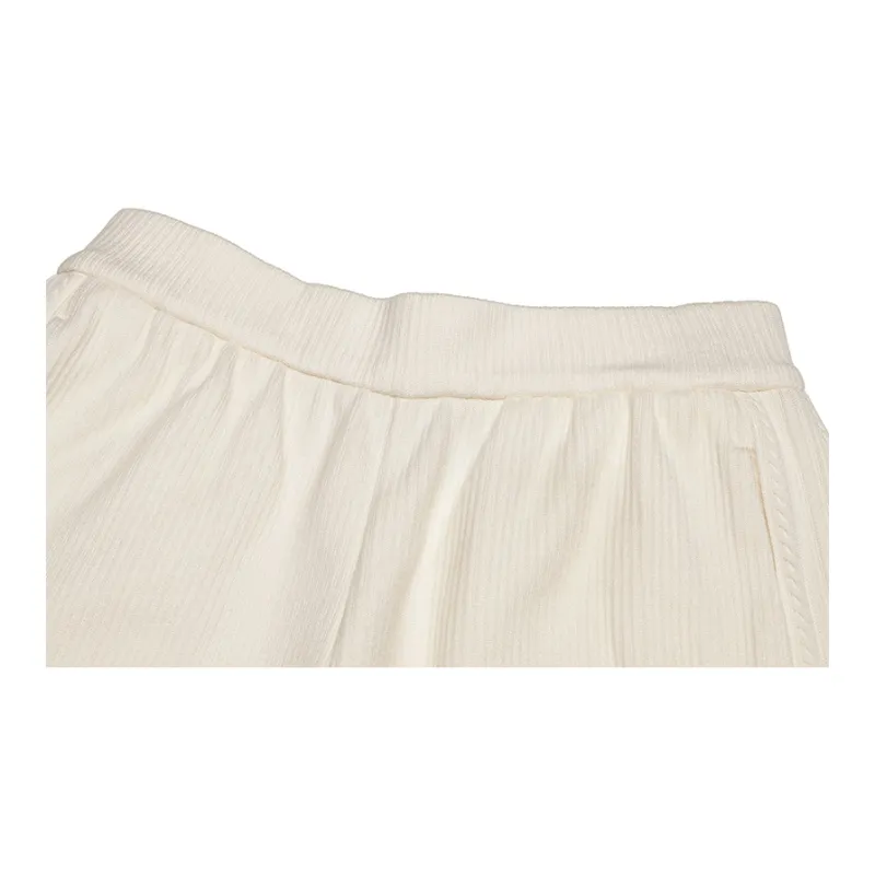 FILA Knitted Sports Pants Women's Steam White-5