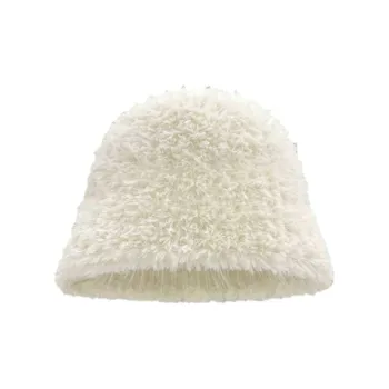 MUSTKOO Plush Bucket Hats Women's