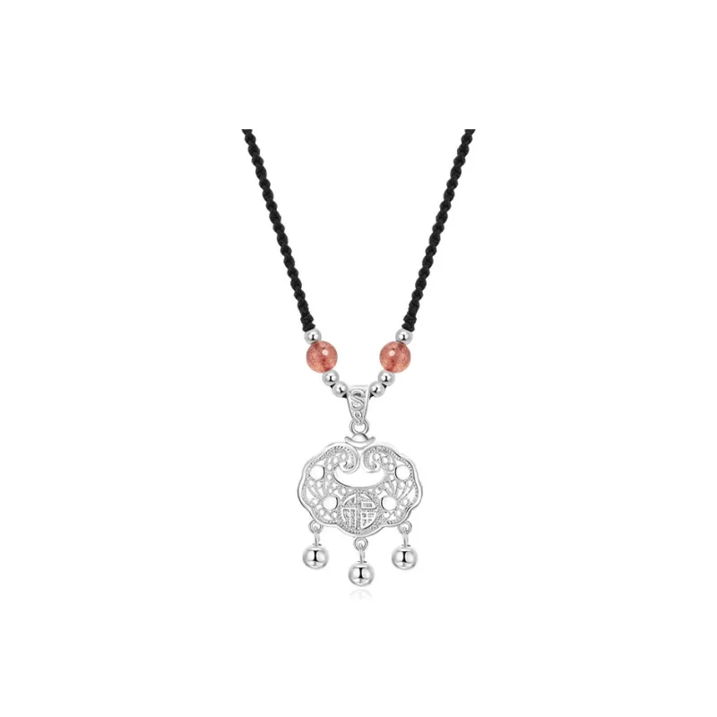 Tkb Alloy Peace Lock Necklace Unisex-3