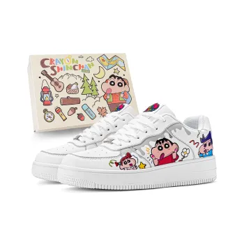 Crayon Shinchan Slip Resistant, Abrasion Resistant, Breathable Low Top Skateboard Shoes Unisex