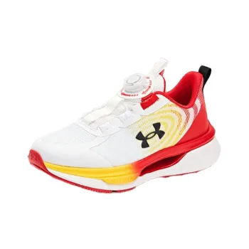 Under Armour Anti Slip Wear Resistant Low Top Kids' Running Shoes White Red Kids'
