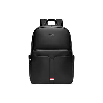 FAIRWHALE Top Grain Cow Leather Backpack Regular Men's Black