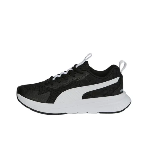 PUMA Evolve Run Mesh Anti Slip Wear Resistant Low Top Kids Lifestyle Shoes Black Teenagers