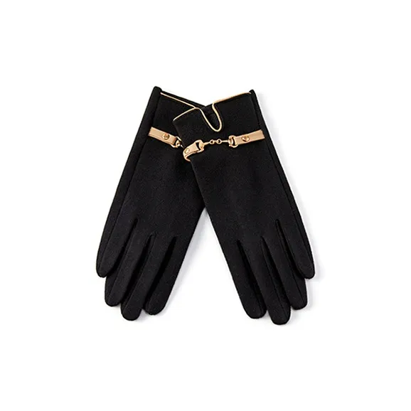 Lanza Suede Knit Gloves Women's-0