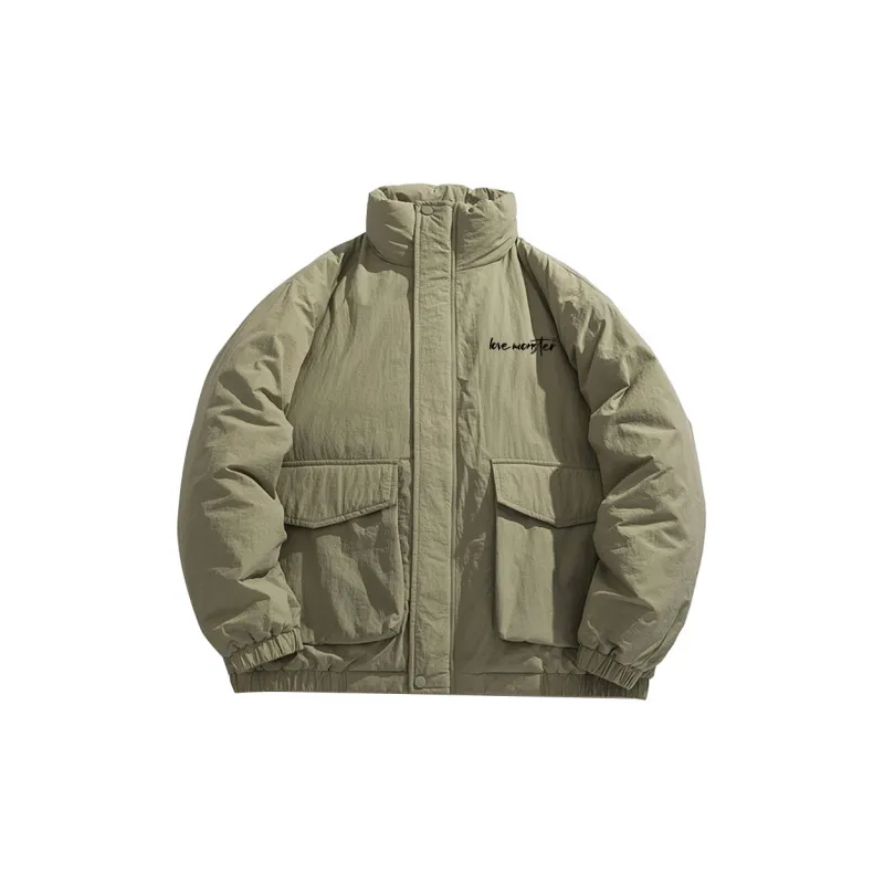 Love Monster Puffer Jacket Unisex Blue-11