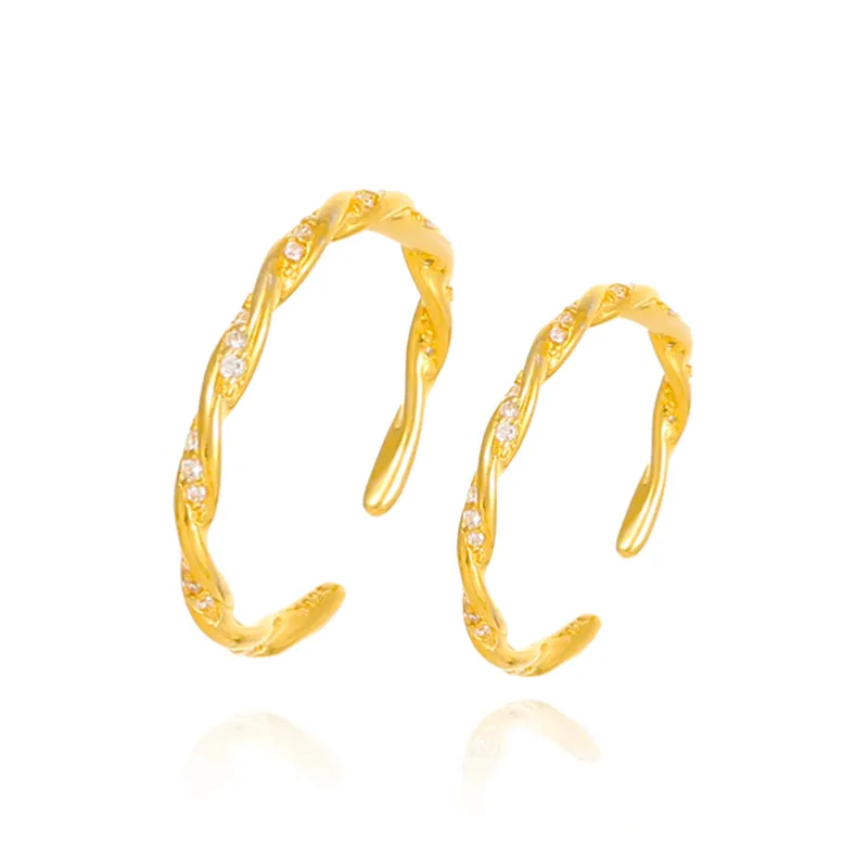 Chongqing Gold Store S925 Silver Rings Women's-5