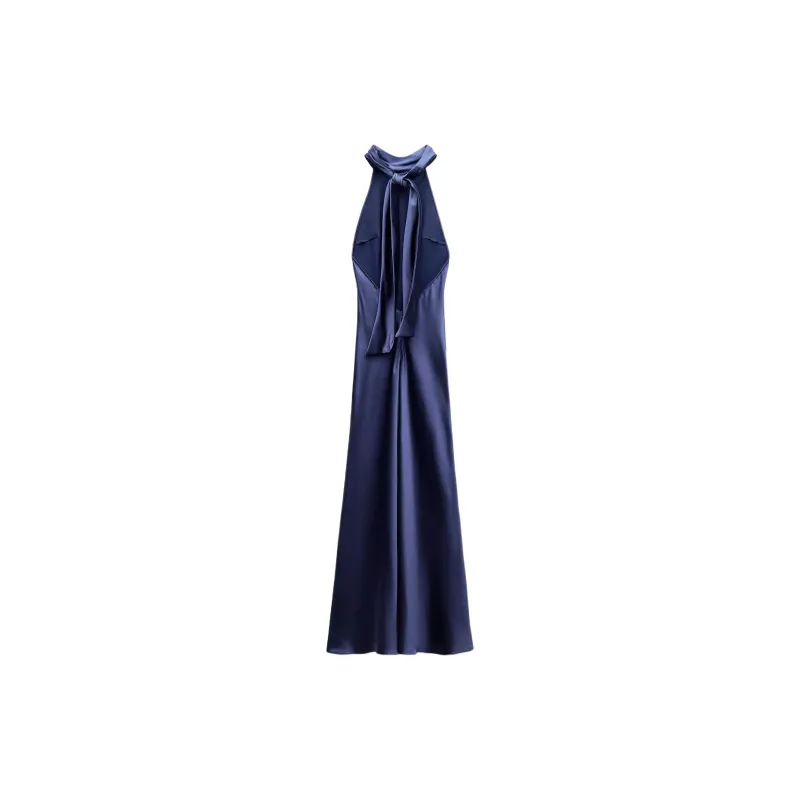 ZARA Sleeveless Dress Women's Dark Blue-1