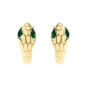 DREAM PARTY Copper Alloy Synthetic Cubic Zirconia Steel Needle Earrings Unisex Gold Silver