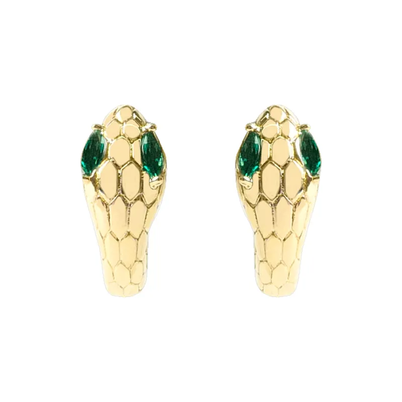 DREAM PARTY Copper Alloy Synthetic Cubic Zirconia Steel Needle Earrings Unisex Gold Silver-0