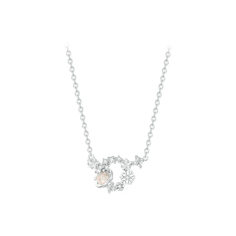 OSSINMI 925 Sterling Silver Necklace Ornament Women's-0