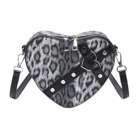 Morellybear PU Heart Bag, Shoulder Bag, Crossbody Bag Regular Women's Black/Brown/Coffee/Purple-0