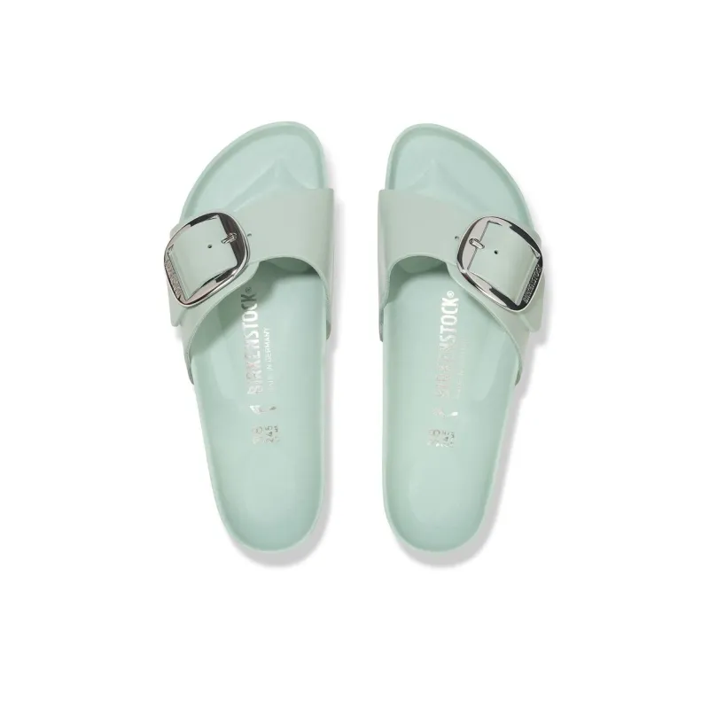 Birkenstock Madrid Big Buckle Series EVA Slip-Resistant Slide Slippers Women's Surfing Green Regular-3