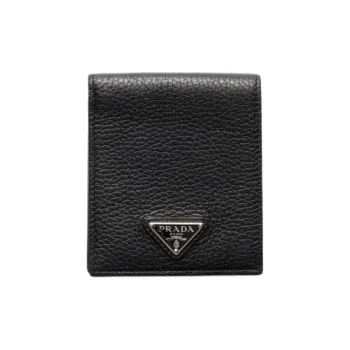 PRADA Leather Wallet Men's Black