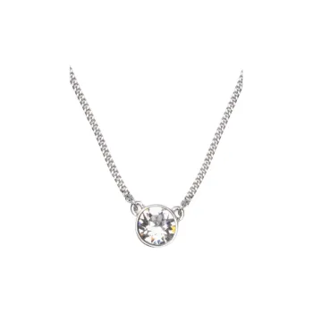 GIVENCHY Crystal Necklaces Unisex Silver