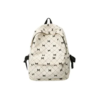 Dusen Kangaroo Corduroy Backpack Women's White/Gray/Blue/Pink/Coffee