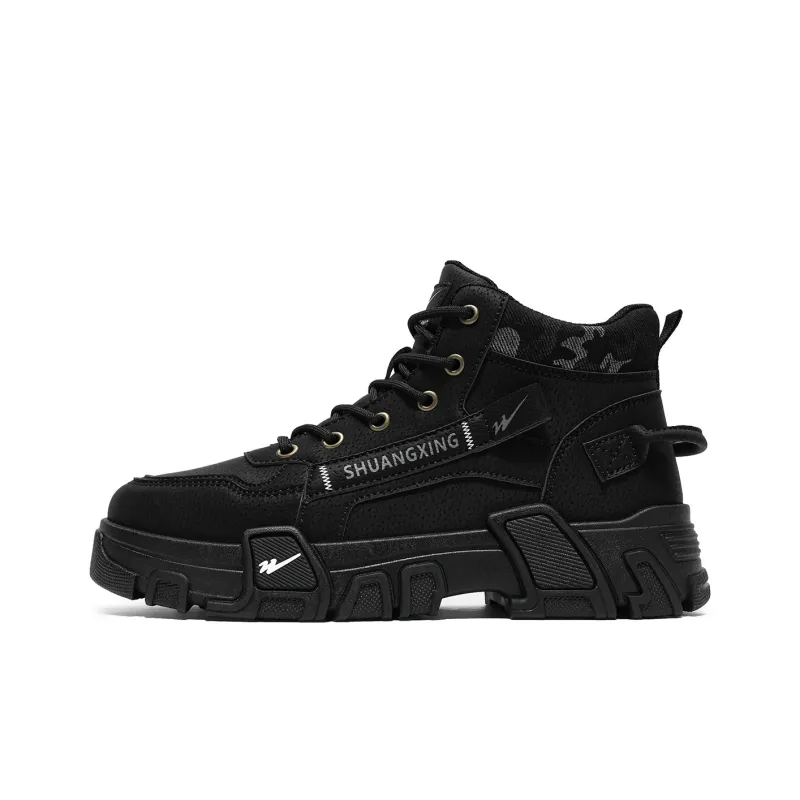 Binary Work Boots Men Mid Top Black-7