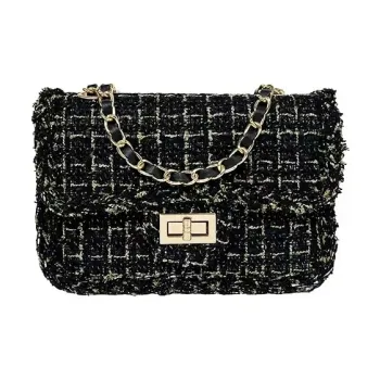 Worm's Home Woven Crossbody Bag Women's Black/White