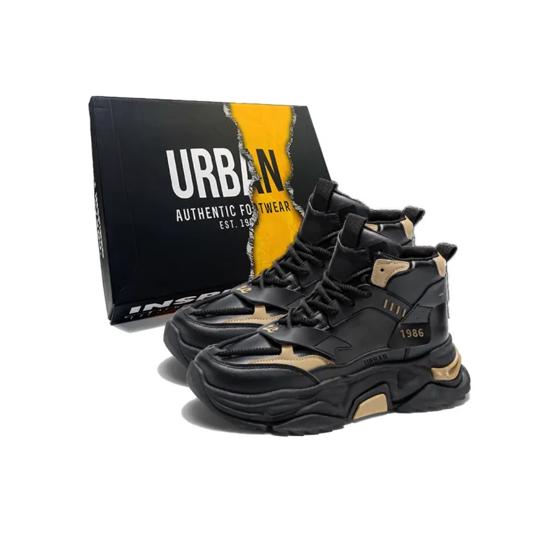 URBAN AUTHENTIC Anti-Slip And Wear-Resistant Lightweight Height Increasing Coverage High-Top Chunky Sneakers Men's-6