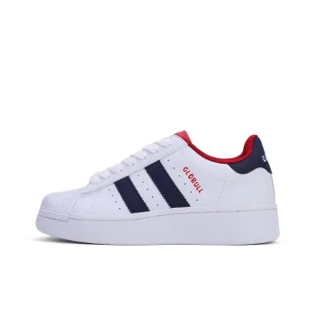 GLO BULL Skateboard Shoes Unisex Low Top White Blue Red