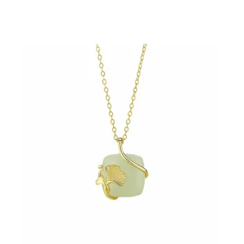 GOLDFISH ALLEY Hetian Jade Necklaces Pale Greenish White Jade Women's