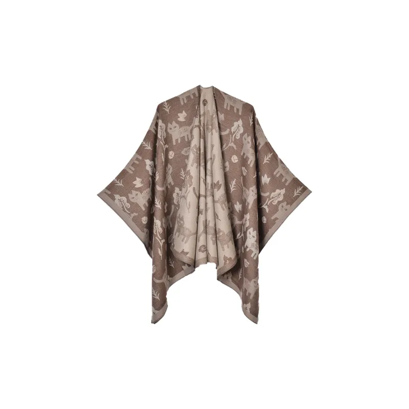 AAJF Polyester Acrylic Shawls Women's-10