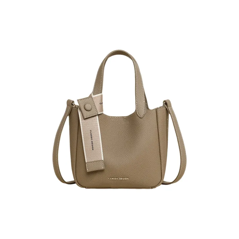 COMELY Cow Leather Patchwork Synthetic Leather Shoulder Bag Crossbody Bag Handbag Regular Women's Elephant Gray-2