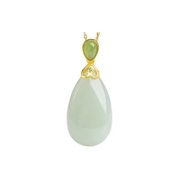 Oriental Jade Hetian Jade Necklaces Pale Greenish White Jade Women's