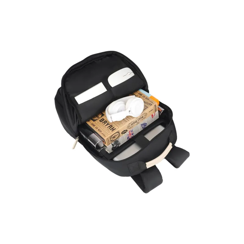 HLA Panda Wowo Series Polyester Backpack Unisex Black/Pink/Purple/Green-4