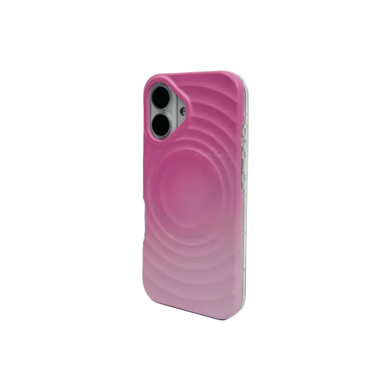 Wei Xin Acrylic Material Pink Donut Magnetic Stand Phone Cases Compatible With IPhone 16/15 Pro Max/Apple 13/14 Pro/Max-6