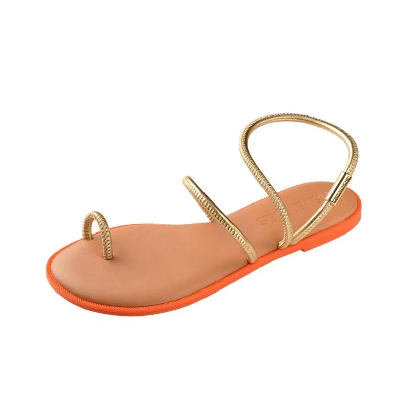 Havaianas Una Pitanga One Strap Sandals Women's Gold-2