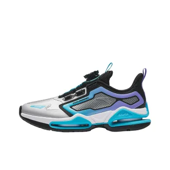 Antakids Lightweight Cushioning Low Top Kids' Running Shoes Silver Black Blue Kids'