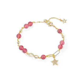 NRO Natural Strawberry Quartz Bracelets Women's