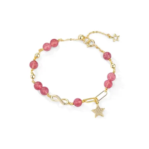 NRO Natural Strawberry Quartz Bracelets Women's
