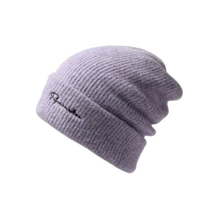 15 MINS Wool Blend Beanies Unisex Ecru Oat Green Black Gray Purple Blue-8