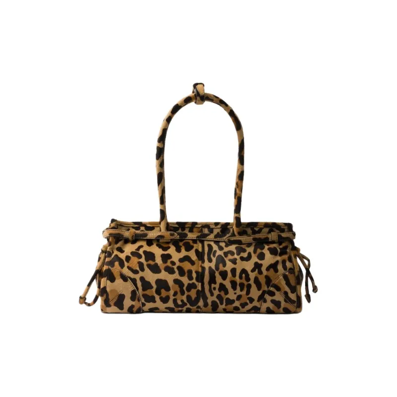 PRADA Leather Handbag Medium Size Women's Honey Brown-2