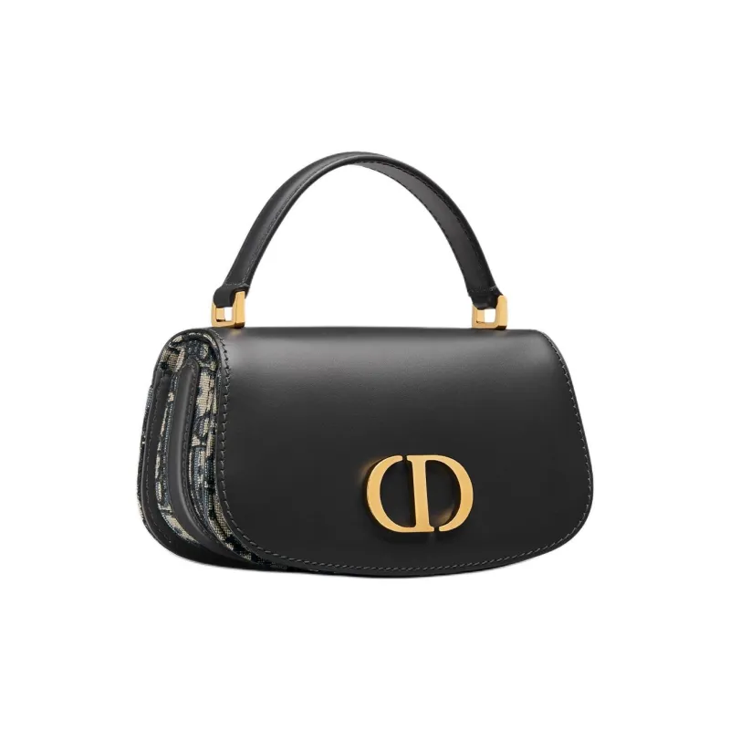 DIOR 30 Montaigne Leather Small Handbag Women's Black-1