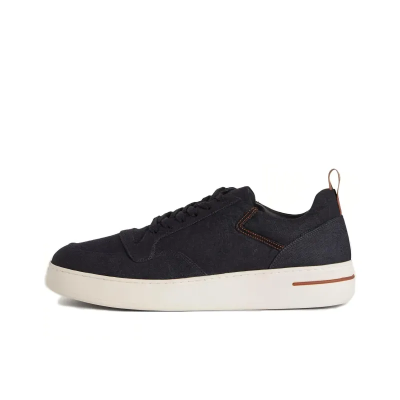 Loro Piana Low Top Skateboard Shoes Men's Dark Blue-0
