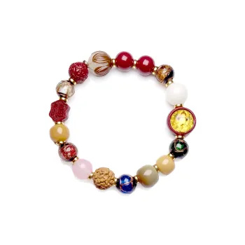 Artisan Lock Heart Jade Bodhi Root Bodhi Seed Bracelets Unisex