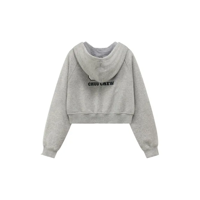 CHUU Cropped Coat Women's Light Heather Gray-1