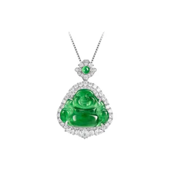 Double Happiness Gift Glutinous Jade Necklaces Women's